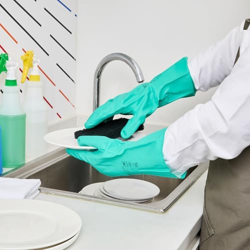 Restaurantware Clean Tek Professional 15 Mil Extra Large Cleaning Gloves