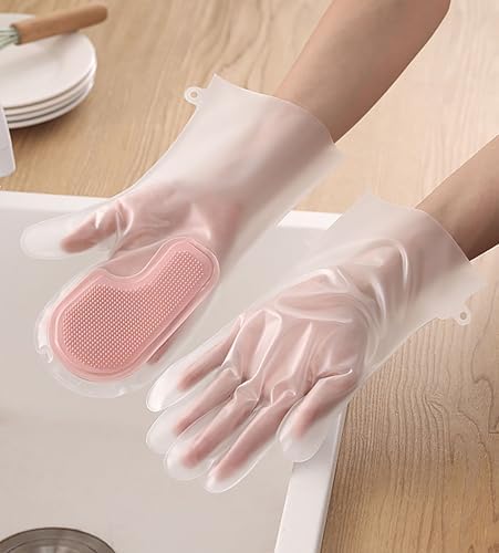 Liquid Resistant Cleaning Gloves Dish Washing Gloves 4 Pairs Optimized