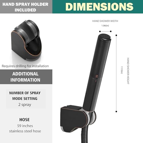 Hoimpro Oil Rubbed Bronze 2 In 1 Function Handheld Shower Head Set