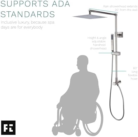 Luxury Rainfall Shower System Elegant Rain Sprinkler Perfect for Bathroom Fennocasa