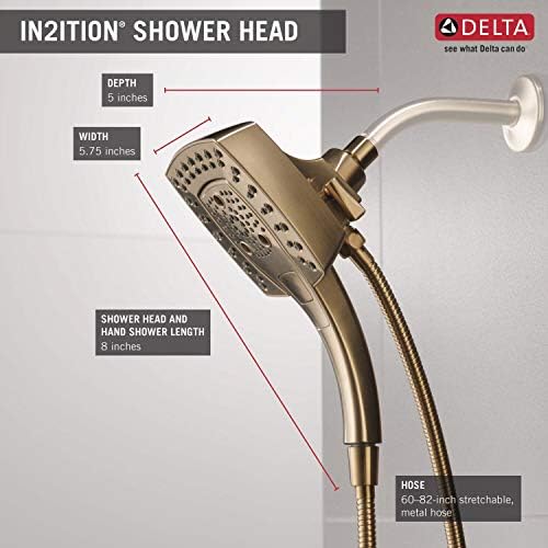 Delta Faucet 5-Spray 2-in-1 Dual Handheld Shower Head