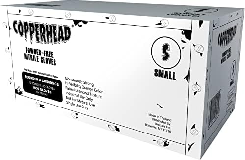 Copperhead HD Orange Nitrile Gloves