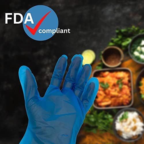 Disposable Food Service Gloves 2000 Pack Blue Medium 2 Mil Thick
