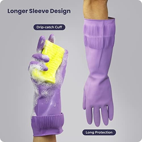 Durable Extra Long Dishwashing Gloves for Kitchen Cleaning 15 Inch