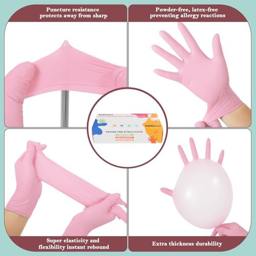 AmazonBasics Kids Nitrile Gloves 100PCS