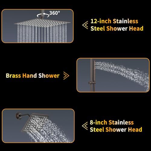 Thermostatic Shower System with Push Button Faucet Set