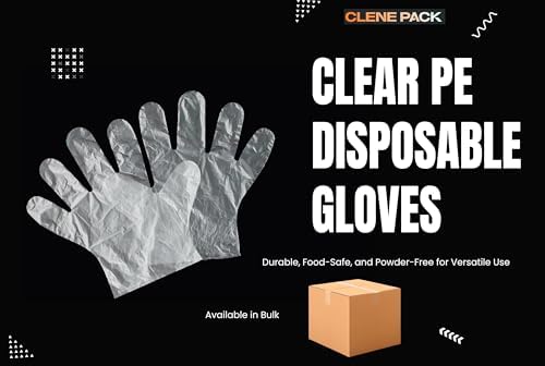 Clene Pack Bulk Clear PE Disposable Gloves