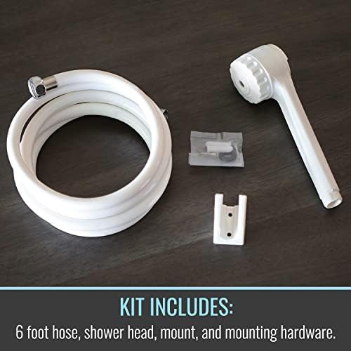 HealthSmart Modern Handheld Shower Head with 6 Foot Hose