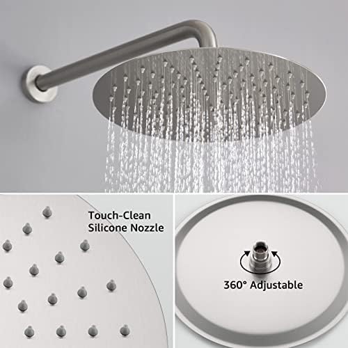 Iriber 12-inch Brushed Nickel Shower System Kit