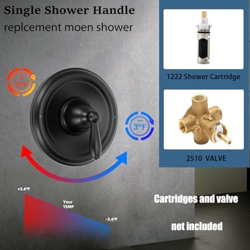 Matte Black Shower Handle