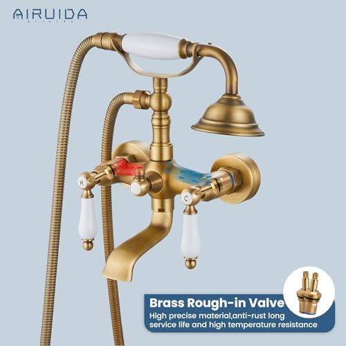 Airuida antique brass bathroom faucet
