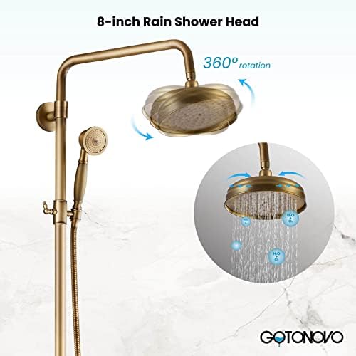 gotonovo Exposed Bathroom Faucet Dual Shower System