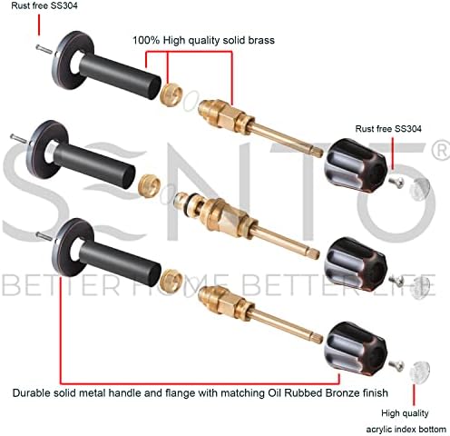 SENTO 3 Handle Tub Trim Set for Gerber Faucets
