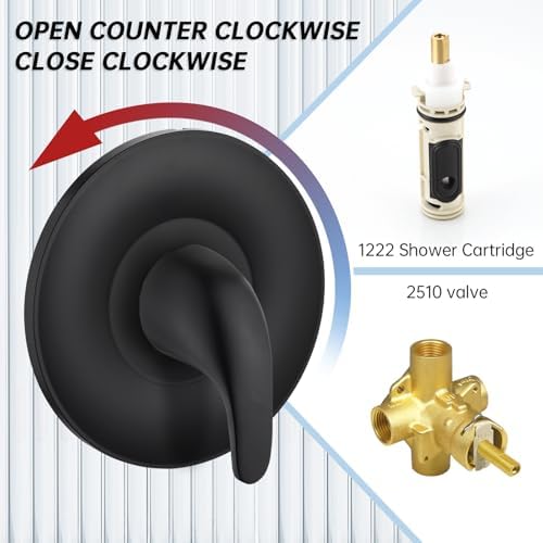 Matte Black shower trim kit for Moen valves upgrade your bathroom