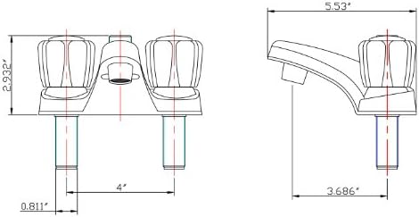 Dura Faucet DF-PL720S-WT RV Dual Knobs Aerated Flow White