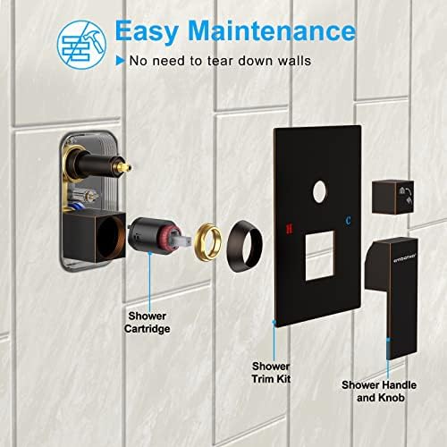 Brand-Ready Oil Rubbed Bronze 12 Shower System Set