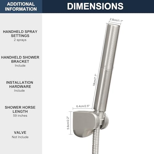 Kroias Brushed Nickel 2-in-1 Handheld Shower Set