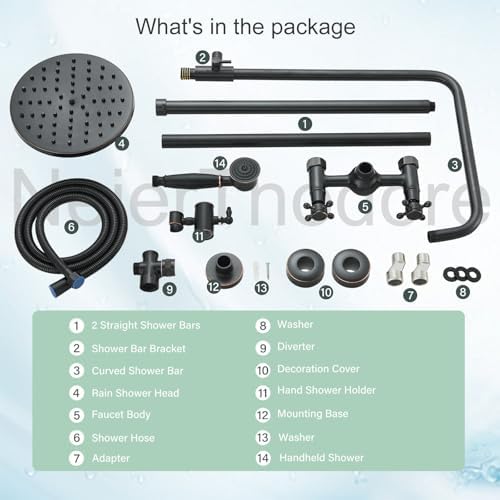 NeierThodore Oil Rubbed Bronze Shower Faucet Set