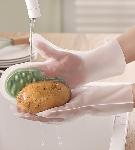 Liquid Resistant Cleaning Gloves Dish Washing Gloves 4 Pairs Optimized