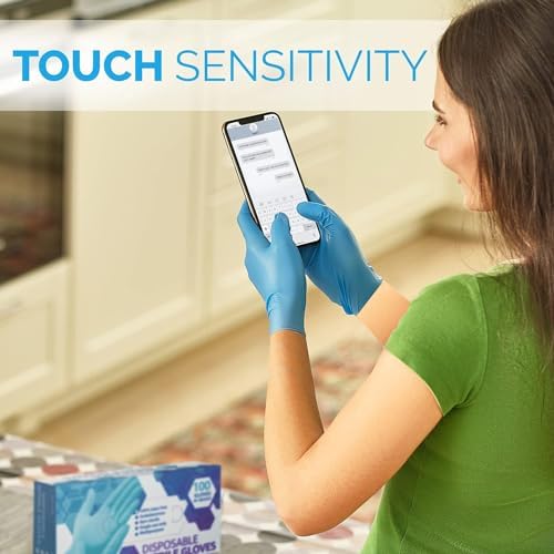 100-Piece Touch Sensitivity Nitrile Gloves Latex-FreeMedical Food Grade3MILDiscreet Design