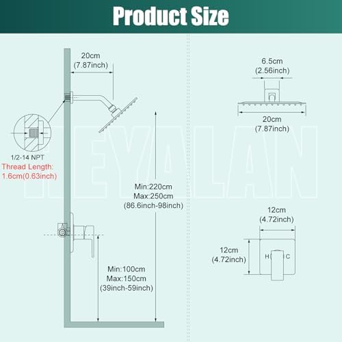 Luxeon Rainfall showerhead set