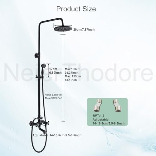 NeierThodore Oil Rubbed Bronze Shower Faucet Set