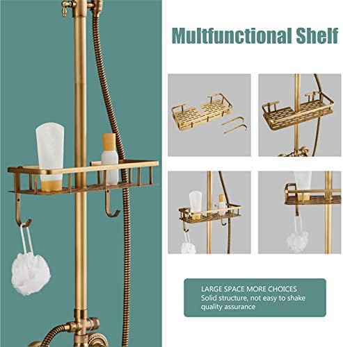 Antique Brass 8 Rainfall Shower Head with Sprayer Handheld Faucet