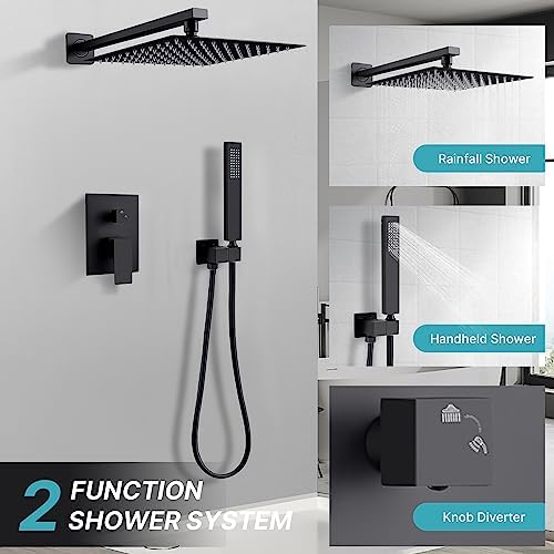 Black Rain Shower System