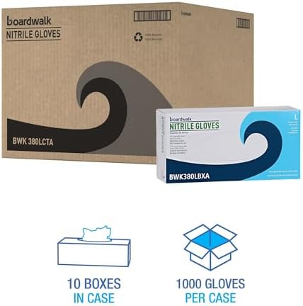 Boardwalk 380LCTA 4 Mil Nitrile Gloves Large Blue