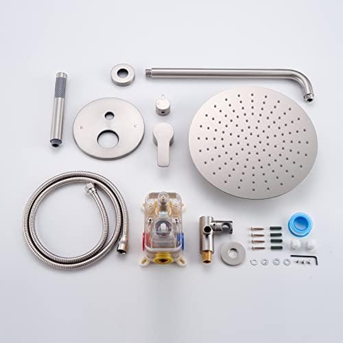 Iriber 12-inch Brushed Nickel Shower System Kit