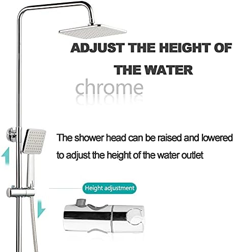 iMeshbean Stainless Steel Silver Shower Faucet Set Wall Mount Triple Function