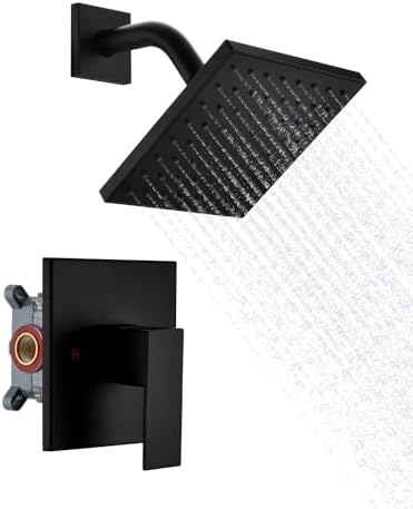 Matte Black Ease - 6-Inch Rain Shower Head System