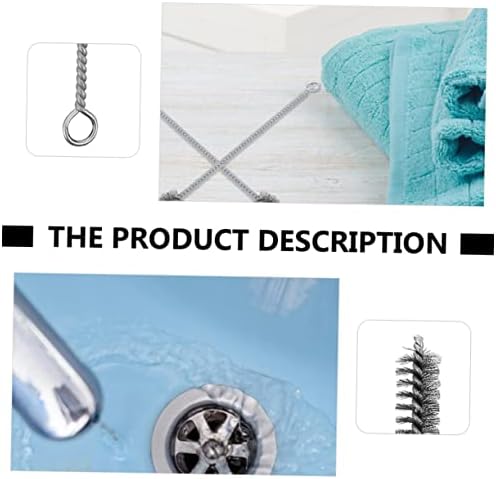 Amosfun Flexible Handle Brush Set 6pcs Stainless Steel Drain Cleaning Tool
