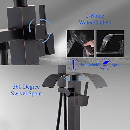 Senlesen Bathroom Tub Filler Faucet with Handheld Sprayer