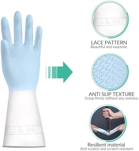 GJV 1-Pair Reusable Kitchen Gloves Multi-Purpose Writing Cleaning and Pet Care Gloves