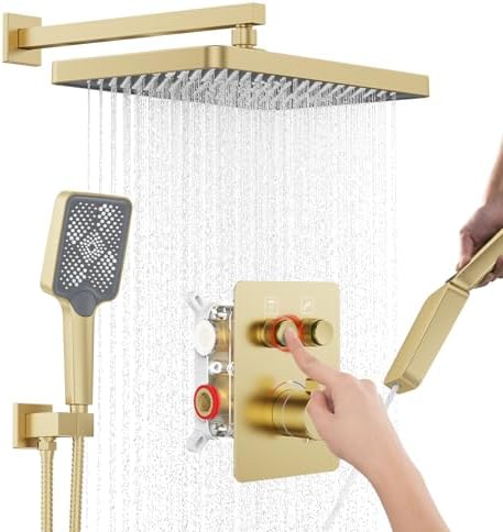 Thermostatic Shower System 13-Inch Rainfall