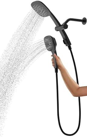 Adjustable 3-in-1 Handheld Showerhead Combo in Matte Black