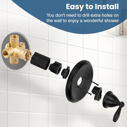 Matte Black Shower Handle