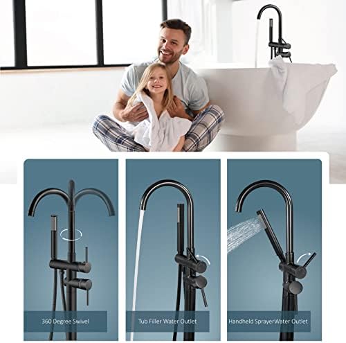 Aolemi High Flow Bathtub Faucet Freestanding Tub Filler