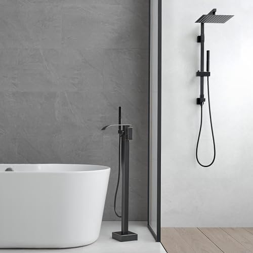 RUMOSE -Freestanding Tub Filler with Handheld Shower for a Relaxing Bath Experience