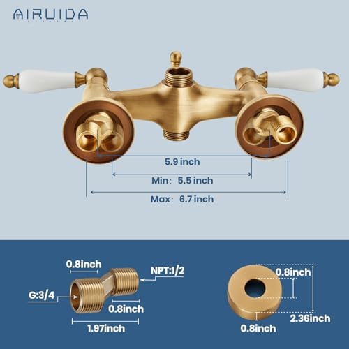 Airuida antique brass bathroom faucet