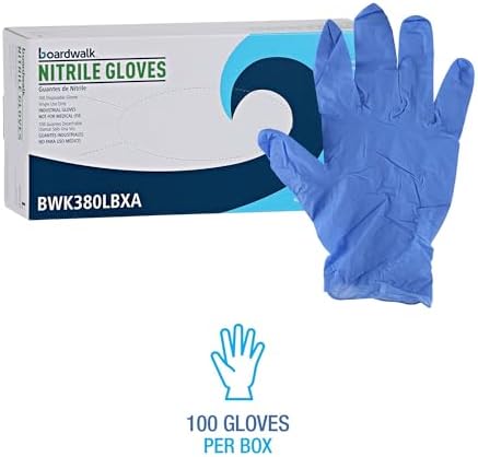 Boardwalk 380LCTA 4 Mil Nitrile Gloves Large Blue