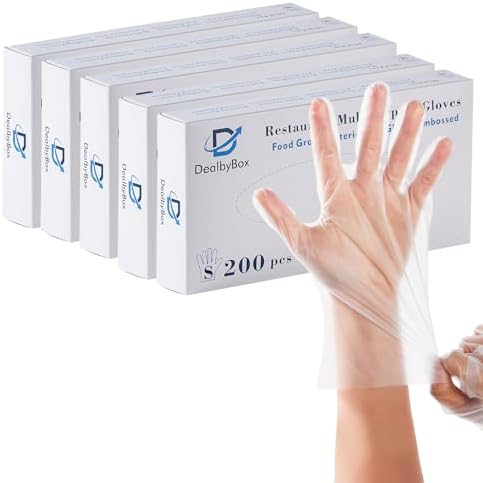 1000pc Food Safe Plastic Gloves for Restaurant Use