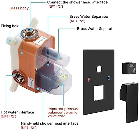 Black Rain Shower System