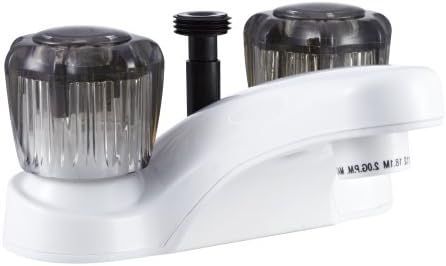 Dura Faucet DF-PL720S-WT RV Dual Knobs Aerated Flow White