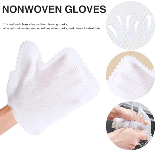 80PCS Dual-Sided Microfiber Dusting Gloves