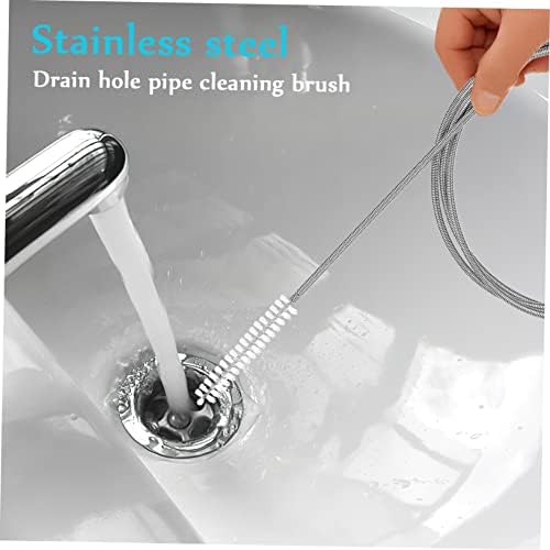 Jojofuny 4 in 1 Manual Snake Drain Tool Set with Flexible Tube Cleaner