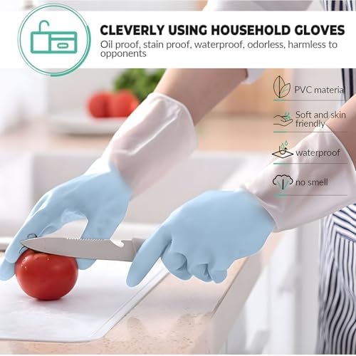 GJV 1-Pair Reusable Kitchen Gloves Multi-Purpose Writing Cleaning and Pet Care Gloves