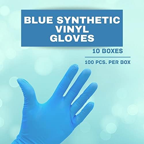 PSBM Synthetic Vinyl Gloves Blue Large 1000 Count