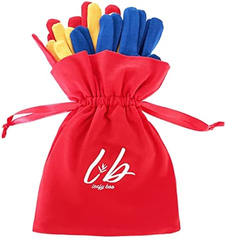 Leafy Boo Bamboo Gloves for Eczema Kids 6-8 3 Pairs